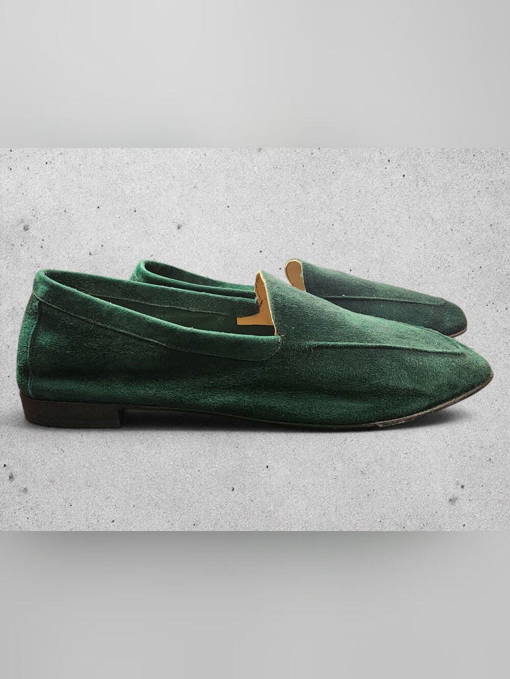 Andrea Carrano Green Suede Italian Loafers EU 36